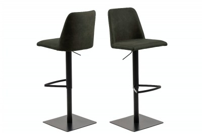 Designová barová židle Alasdair olivově zelená
